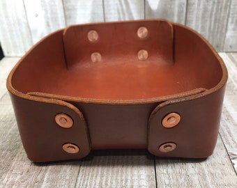 Handcrafted Leather Valet Tray - Perfect Catch All