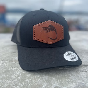 Fishing Leather Patch Hat