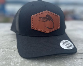 Fishing Leather Patch Hat
