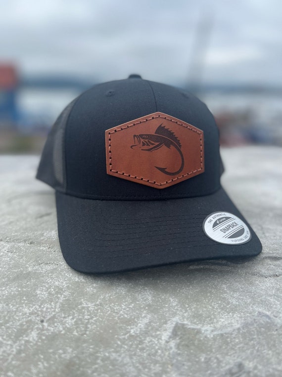 Fishing Leather Patch Hat