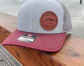 PNW Leather Patch Hats - Snapback - 4 patch options