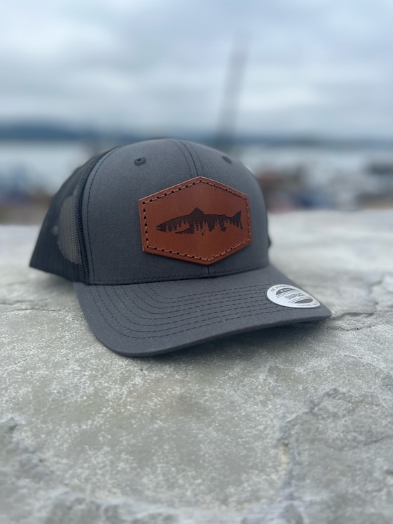 Fishing Leather Patch Hat