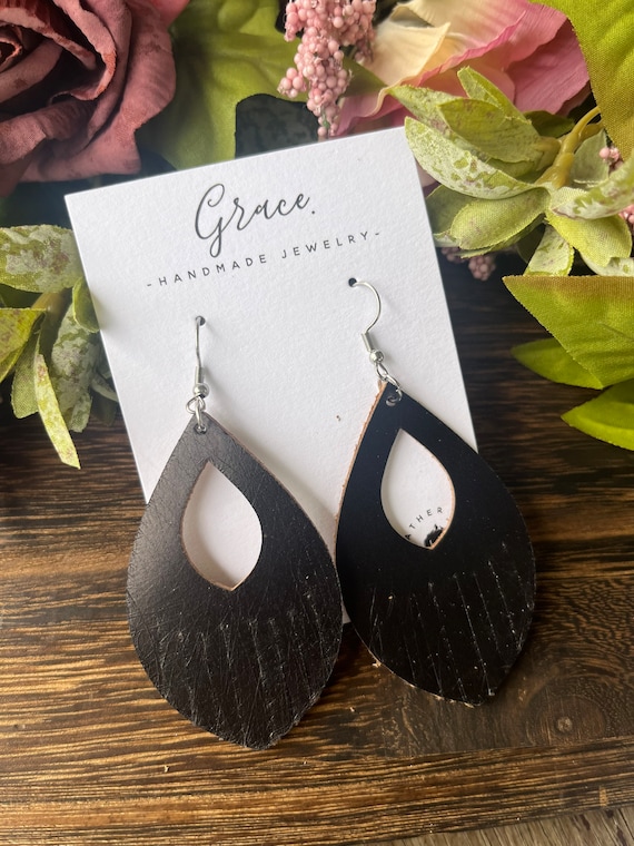 Italian Leather Fringe Earrings