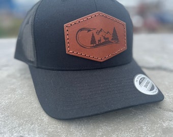 Fishing Leather Patch Hat
