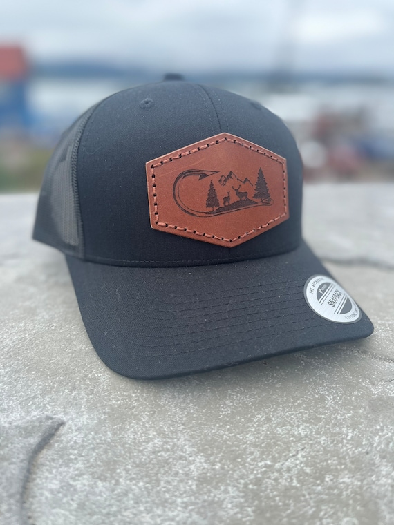 Fishing Leather Patch Hat