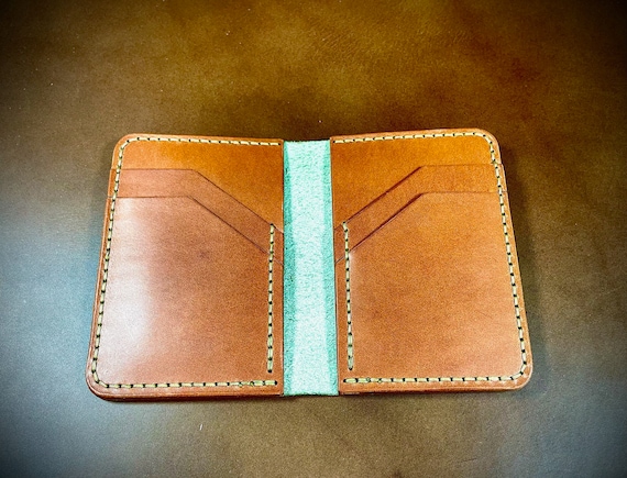 Vertical Italian Leather Card Wallet