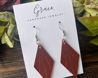 Premium Italian Leather Fringe Earrings Handcrafted