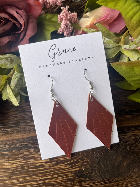 Italian Leather Fringe Earrings