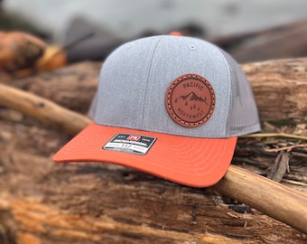 PNW Leather Patch Hats - Snapback - 4 patch options