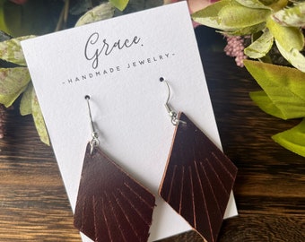 Premium Italian Leather Fringe Earrings Handcrafted