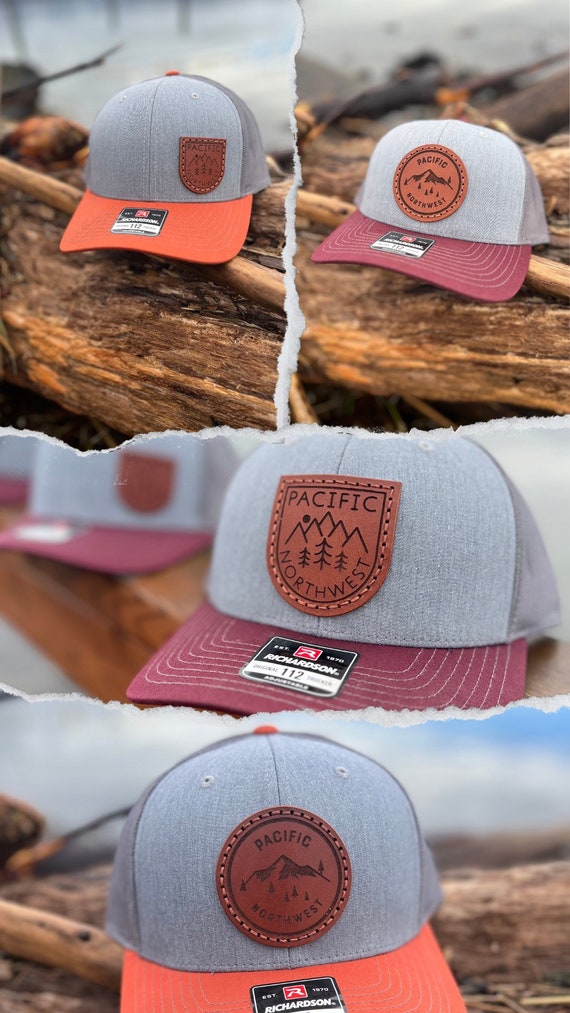 PNW Leather Patch Hats - Snapback - 4 patch options