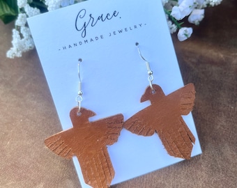 Handmade earrings- fringe birds