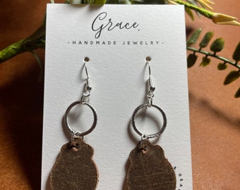 Handmade Genuine Leather Earrings