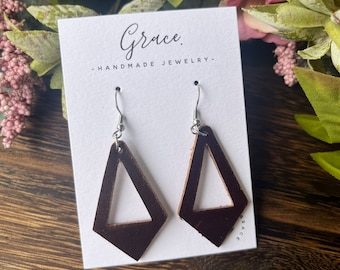 Premium Italian Leather Fringe Earrings Handcrafted