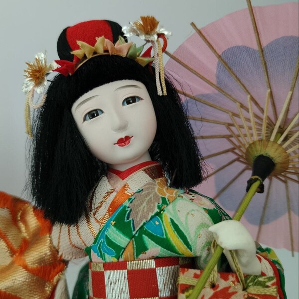 Vintage Japanese Dolls Glass Case Etsy