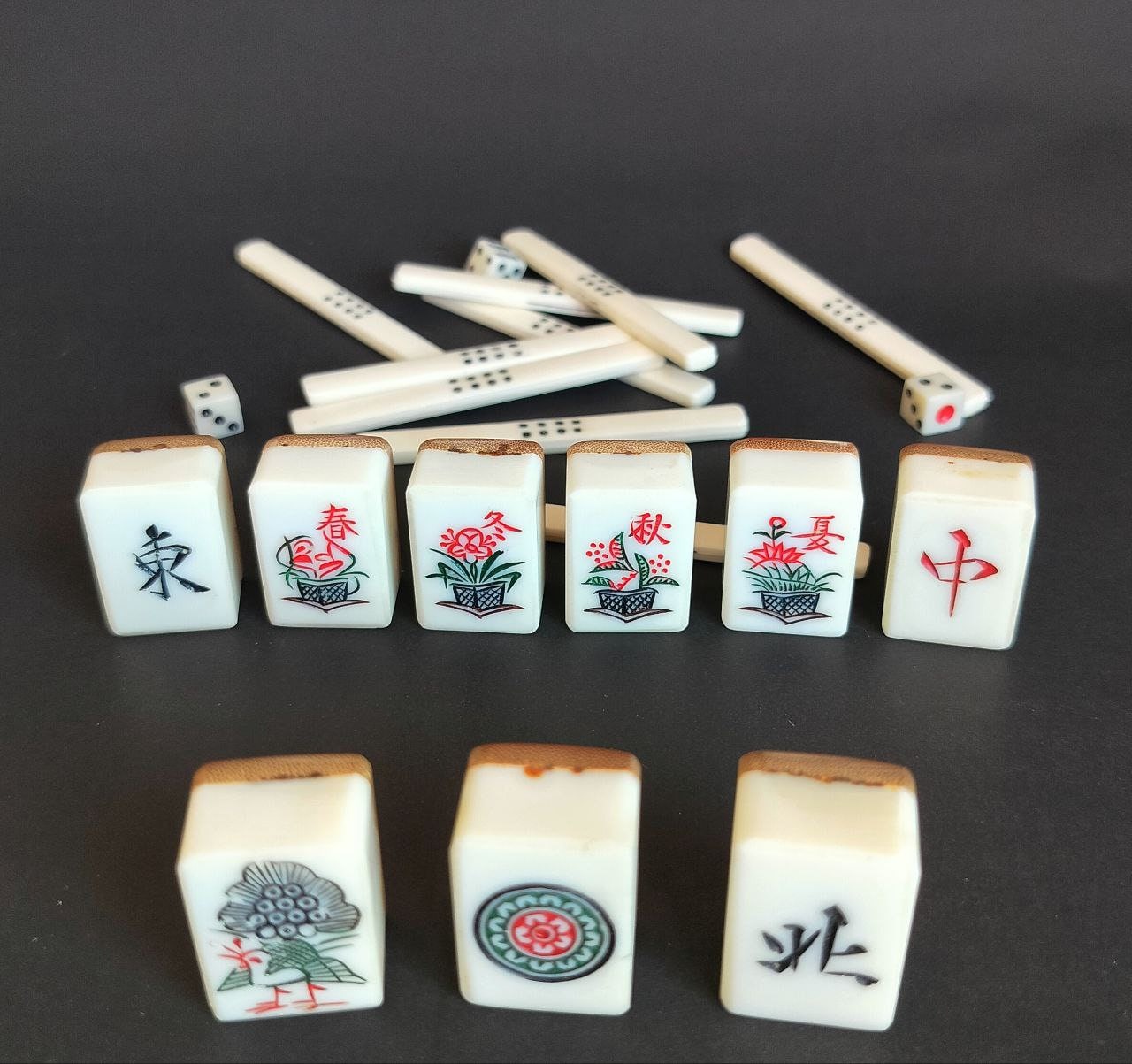 Mini juego de mesa Mahjong tradicional chino, juguetes familiares