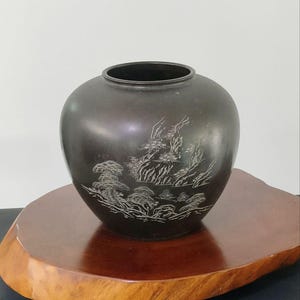 Meiji Era Bronze Vase
