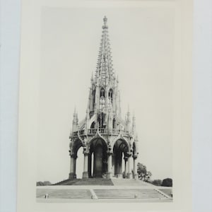 Original Vintage Photograph . Monument Leopold I, Parc de Laeken, Brussels, Belgium . ca.1950s