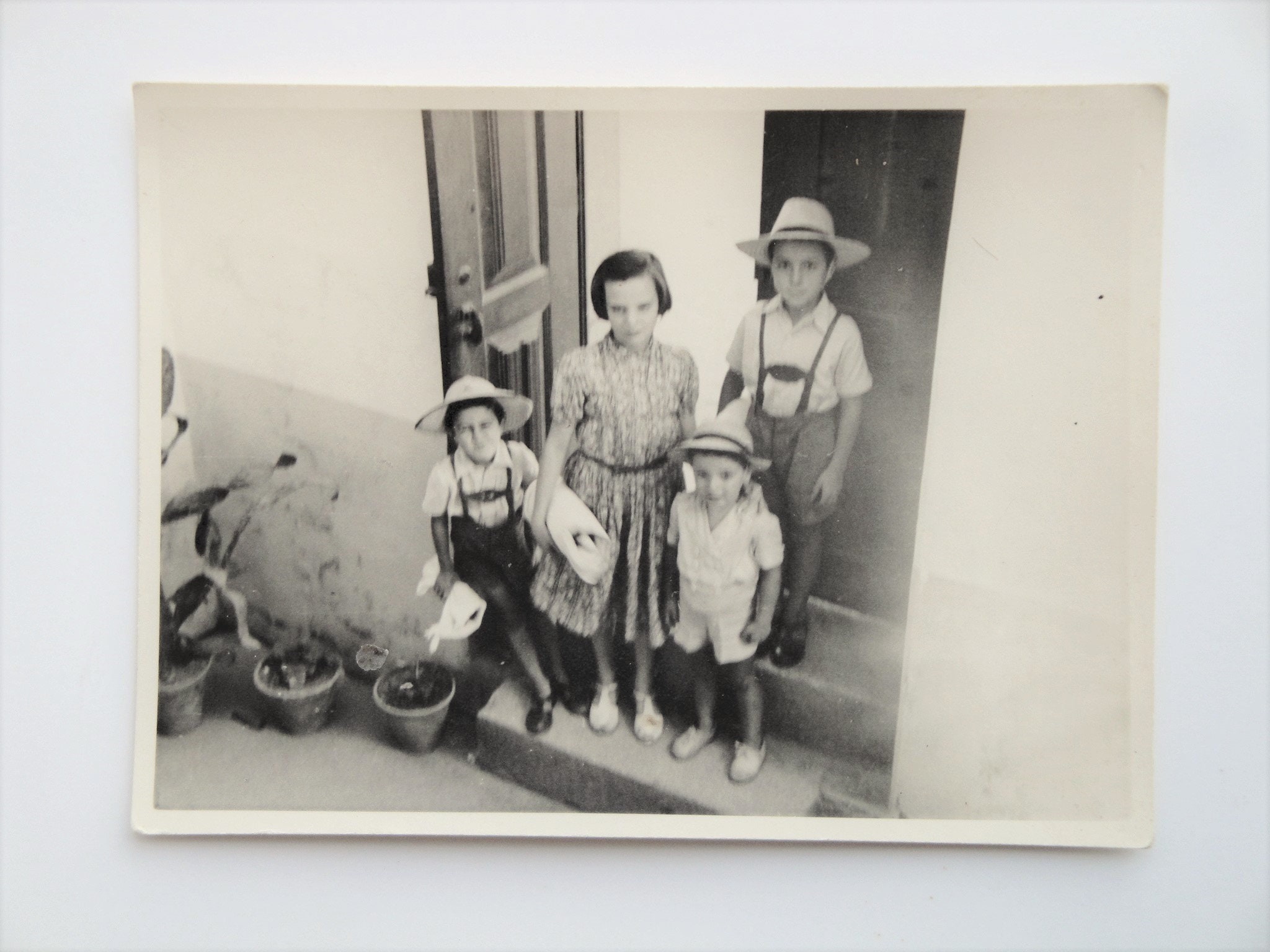 Original Vintage Photograph . Lovely Brothers . ca.1940s