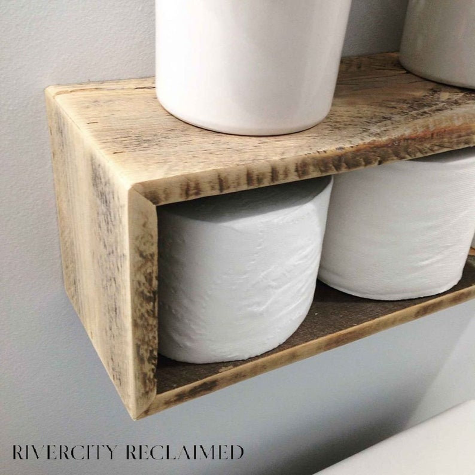 Farmhouse Toilet Paper Shelf Wood Shelf Rustic Shelves Etsy