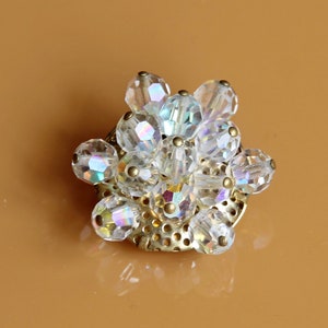 Vintage brooch, Jewelry for her, with stones,  Retro rhinestones brooch