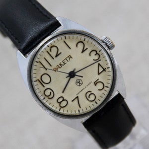 Reloj de pulsera soviético, RAKETA, Reloj de pulsera para hombre, Reloj mecánico, Regalo original para hombre