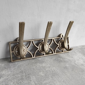Vintage three-hook clothes rack, hallway coat hooks, wall-mounted coat rack