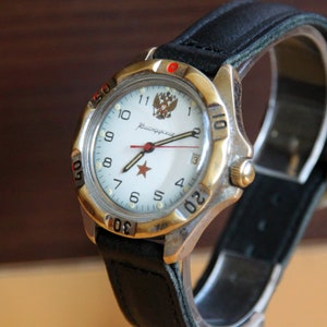 Reloj soviético vintage, VOSTOK, Komandirskie, militar, reloj de pulsera mecánico para hombre, resistente al agua