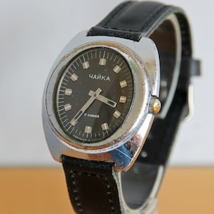 Soviet vintage watch, Chaika, Men's wrist watch, mechanical watch, original gift for men