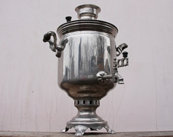 Vintage Soviet Samovar TULA, Fire wood, Samovar 5 liters USSR, original 100%