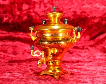 Vintage Tula Miniature Samovar, USSR Soviet Decor