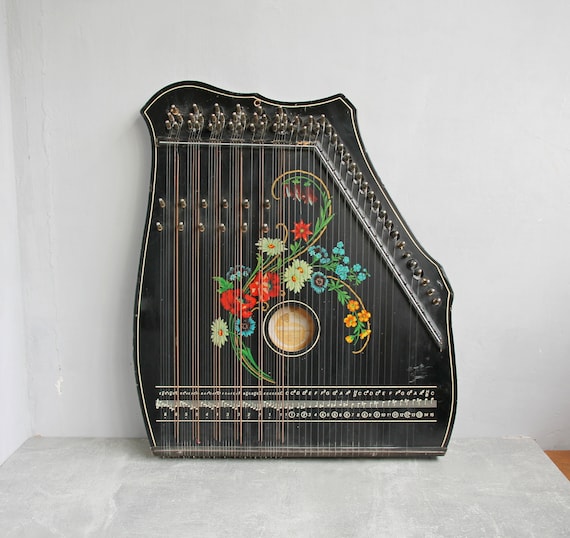 Zither Vintage Mandolin GDR Rare Stringed Instrument ZITRA Etsy
