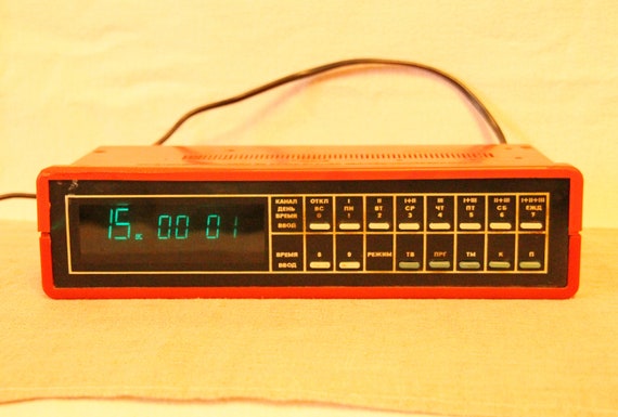 1980's First Austria FA-2410 Electronic Clock Alarm Clock Fully Working LED  Germany V30 