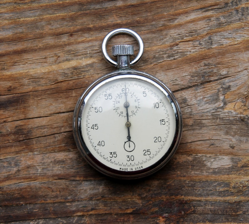 Vintage Mechanical Stopwatch, 1980s Retro Soviet Stopwatch, Trainer ...
