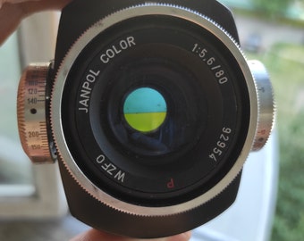 Vintage Enlarger Lens JANPOL COLOR Pzo F 5,6 1:80 KROKUS Mount M