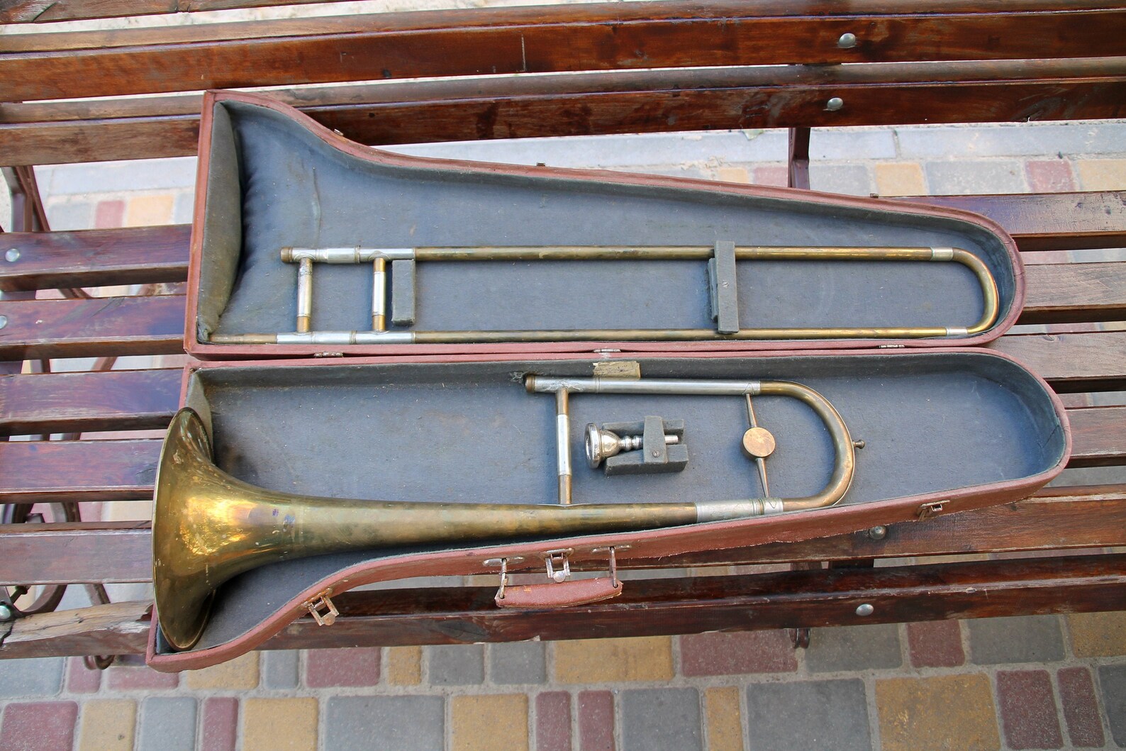 Vintage Trombone Soviet Trombone Leningrad Antique Musical Etsy