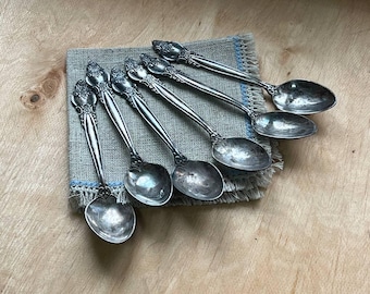 Vintage Cupronickel Teaspoons USSR, Silver Plated