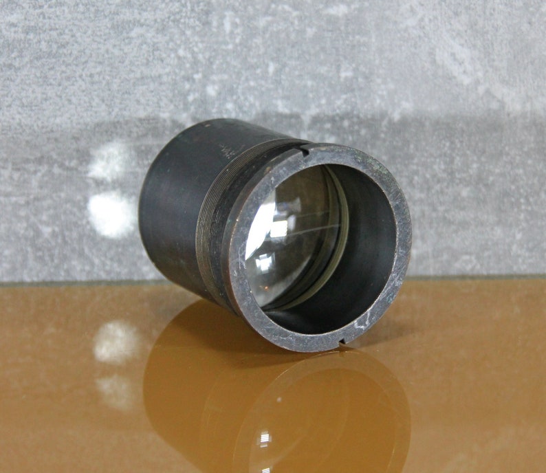 Vintage projection lens/ Soviet bronze lens/ research optics image 1