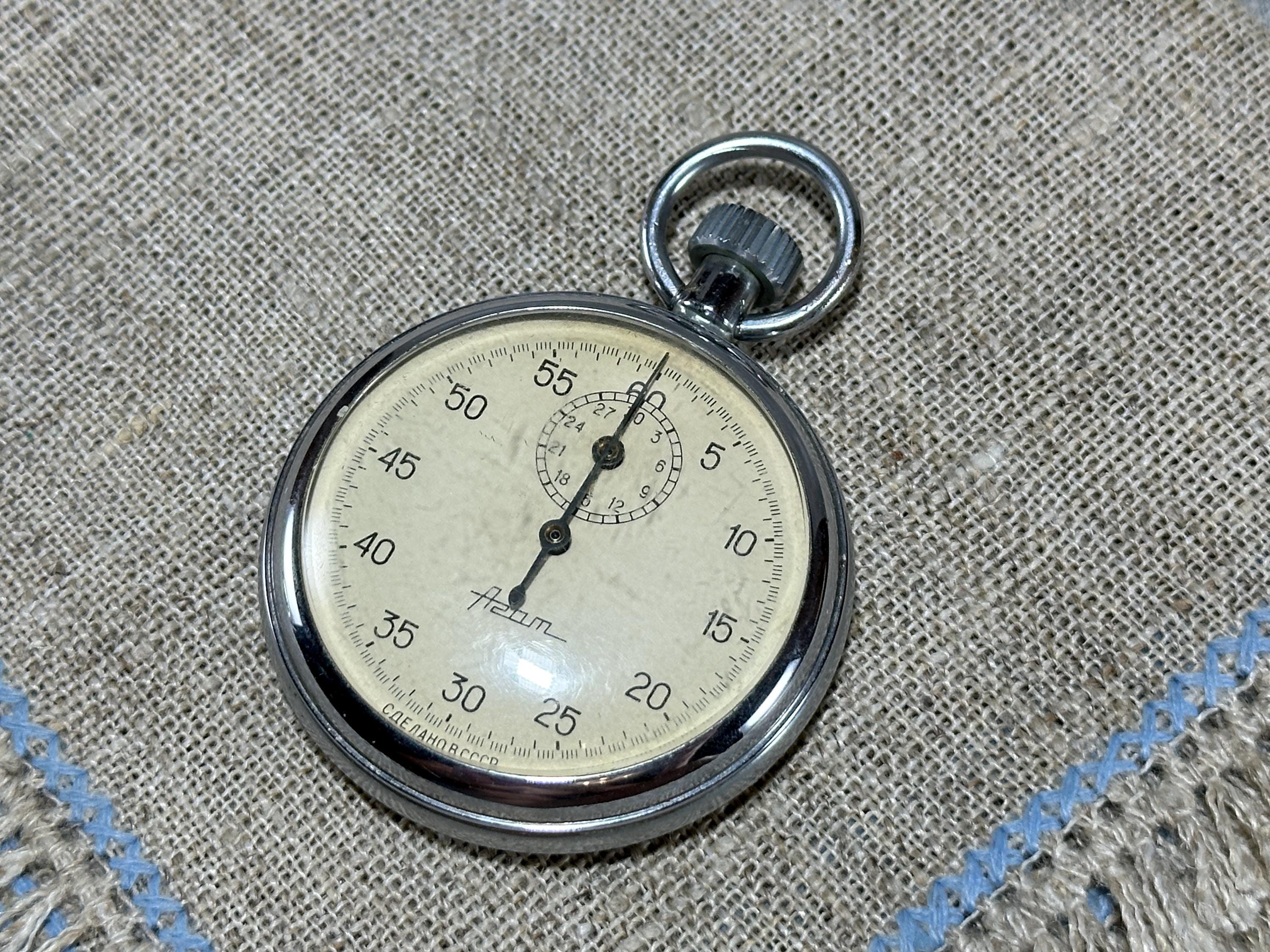 Vintage Mechanical Stopwatch, 1980s Retro Soviet Stopwatch, Trainer ...