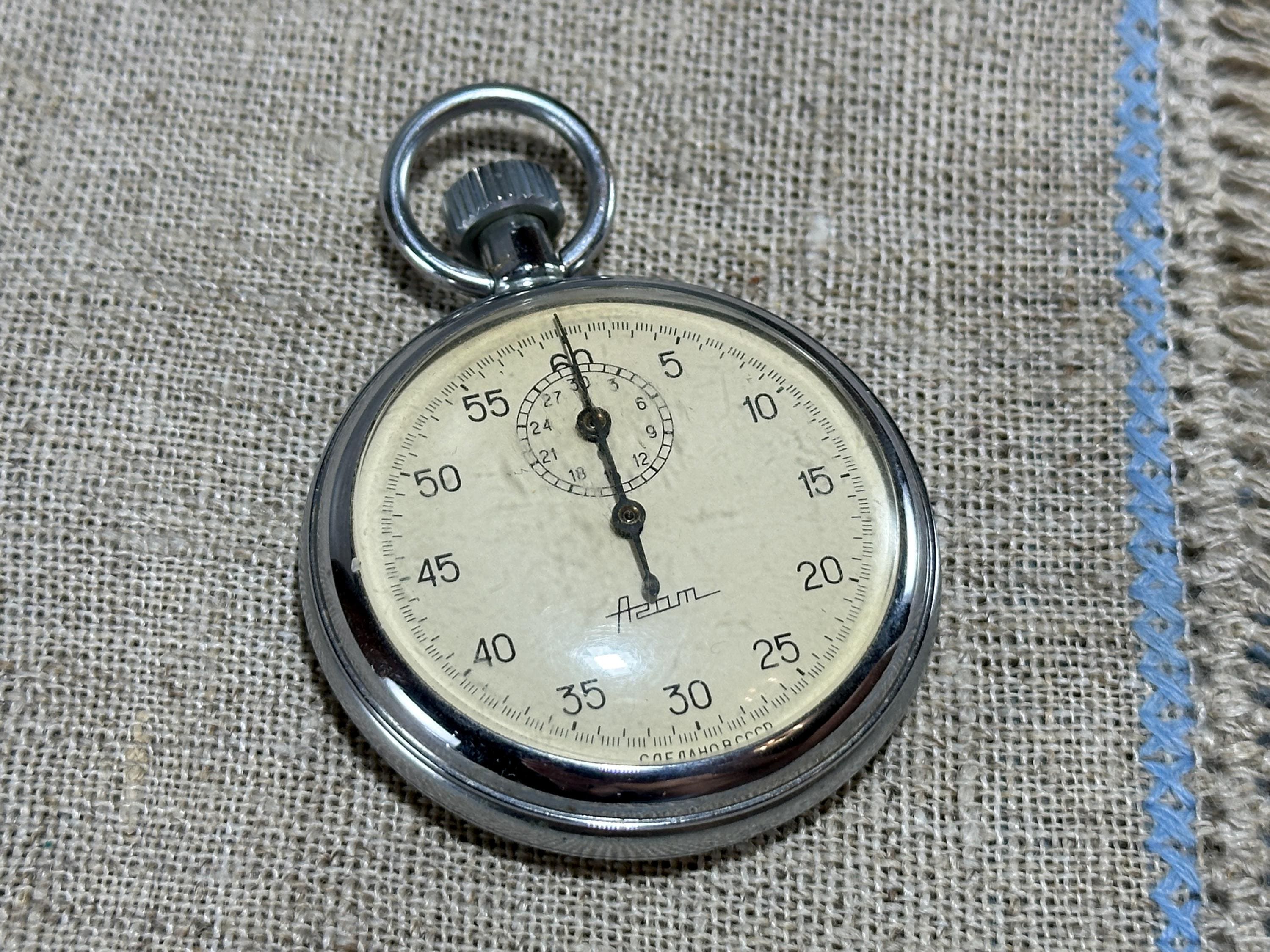 Vintage Mechanical Stopwatch, 1980s Retro Soviet Stopwatch, Trainer ...