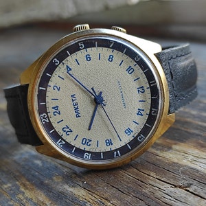 Reloj soviético, RAKETA 24, Reloj de pulsera para hombre, Expedición Antártica, Mecánico vintage, regalo original para hombre