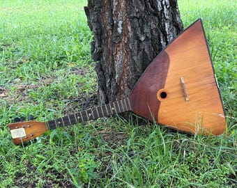 Balalaika, vintage national string instrument USSR, Balalaika 6 strings PRIMA.