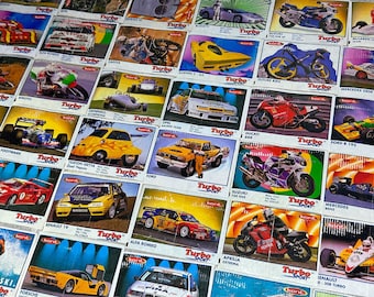 Vintage Turbo Car Bubble Gum Wrappers: 90s Collectibles