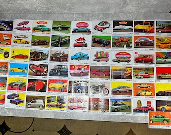 Vintage Turbo Car Bubble Gum Wrappers: 90s Collectible Series