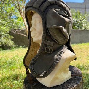 Helmet Tanker  (winter). Vintage USSR military helmet, tanker&#39;s, winter sheepskin, original