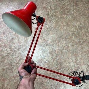 Vintage telescopic lamp made of iron, antique lamps USSR 80s
