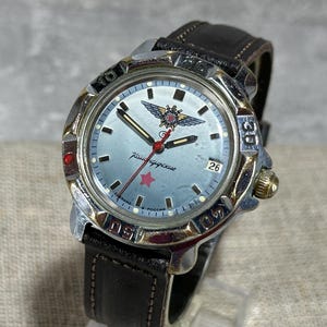 Reloj soviético vintage, VOSTOK, Komandirskie, militar, reloj de pulsera mecánico para hombre, resistente al agua