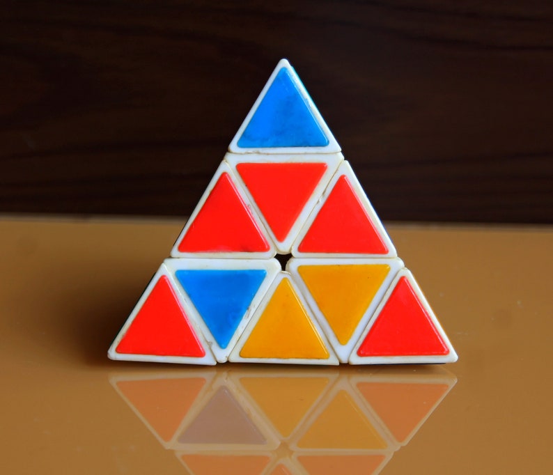 Vintage Cube Rubik. Logic Games 3D Pyramids Triangle Cube Etsy