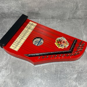 Vintage Zither, Antique mandolin GDR, rare stringed instrument ZITRA