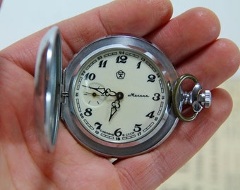 Vintage pocket watch "Molnija". Men's mechanical watch, retro. Original!